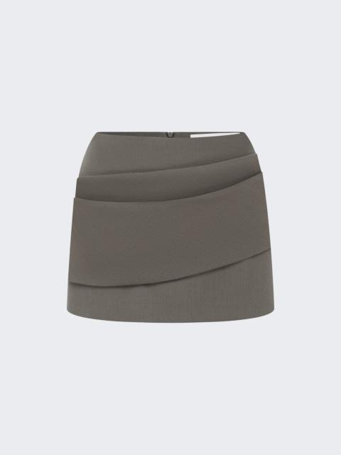 ALEX PERRY Low Rise Mini Skirt Ash