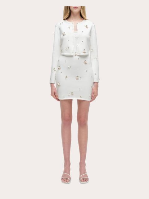 SIMKHAI Zadie Embellished Cashmere Cropped Cardigan