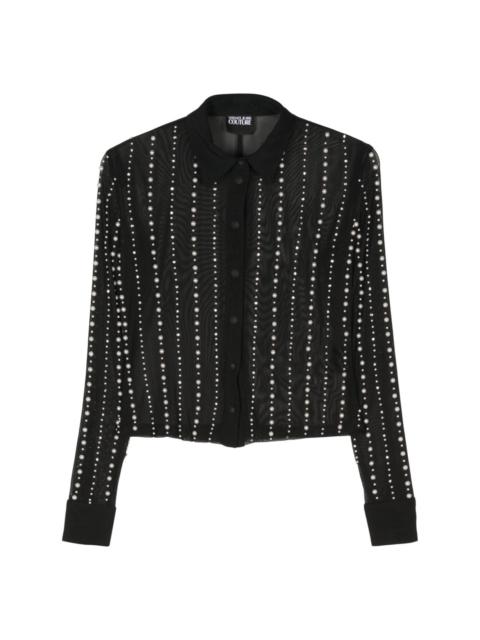 VERSACE JEANS COUTURE faux-pearl shirt