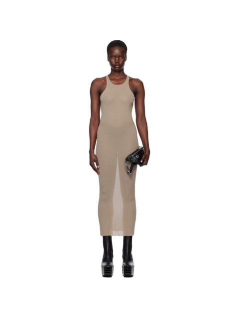 Rick Owens Taupe Hollywood Tank Maxi Dress