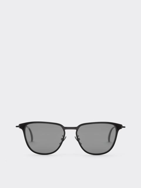 Ferrari Ferrari sunglasses in  blackmetal  with black crystal polarized lenses