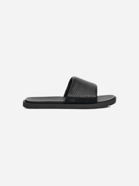 UGG ® Men's Seaside II Slide Leather/Suede Sandals in Black
