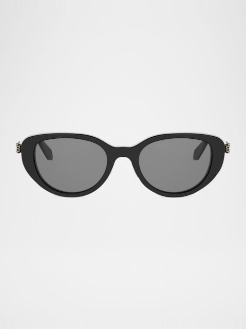 BVLGARI Serpenti Forever Acetate Oval Sunglasses