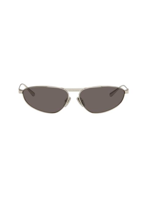 BALENCIAGA Silver Tag 3.0 Oval Metal Sunglasses