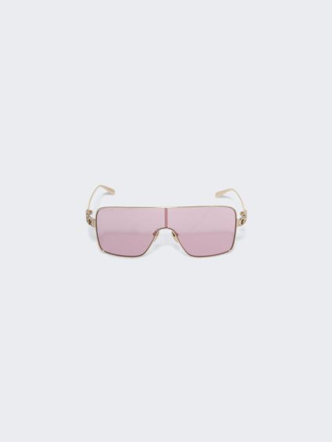 GUCCI Logo Embellished Sunglasses Gold