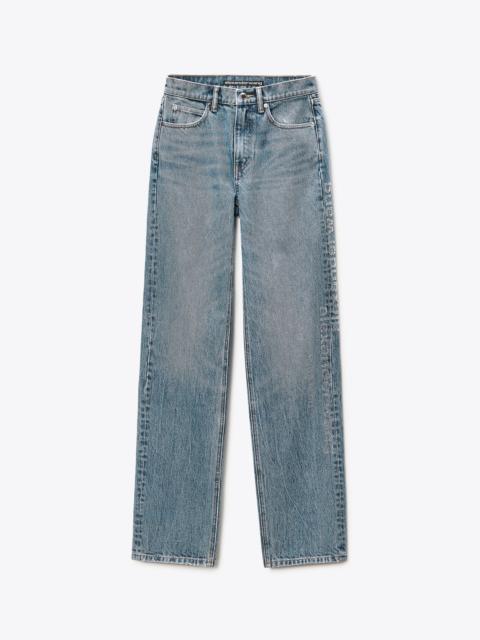 Alexander Wang crystal hotfix mirror logo ez jean