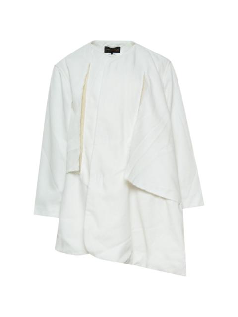 Comme Des Garçons asymmetric frayed-edge jacket