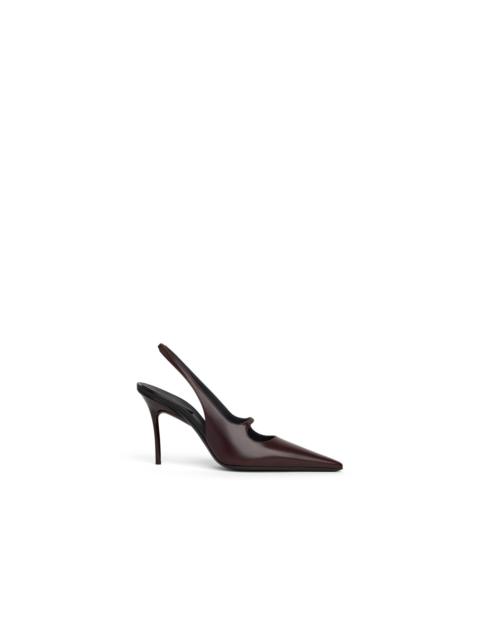 Alaïa DROP SLINGBACKS IN POLISHED GOATSKIN