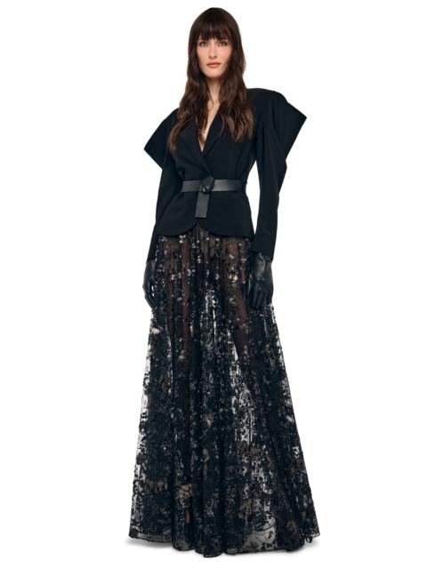 NORMA KAMALI FLARED SKIRT TO FLOOR