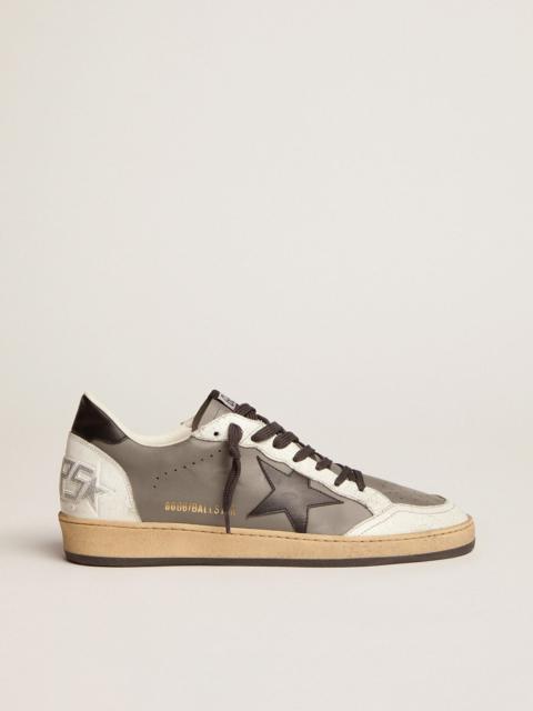 Men's Ball Star in gray leather with black star and heel tab