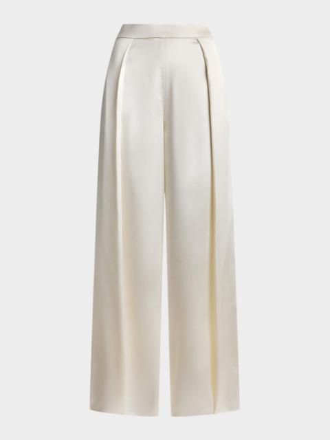 Ralph Lauren Luxury Satin Wide-Leg Trousers