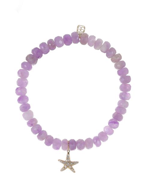 SYDNEY EVAN Amethyst Small Starfish Charm Bracelet