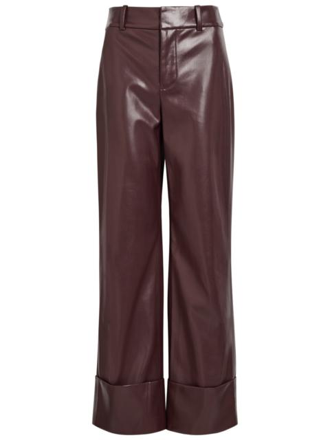 Alice + Olivia Alexander Wide-leg Faux Leather Trousers