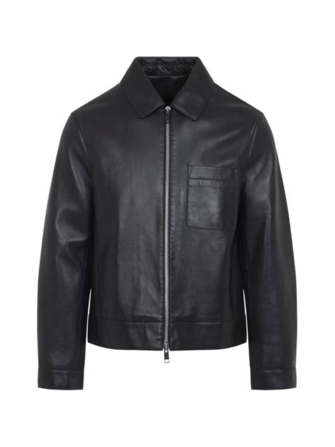 Yves Salomon zip-fastening chest-pocket leather jacket