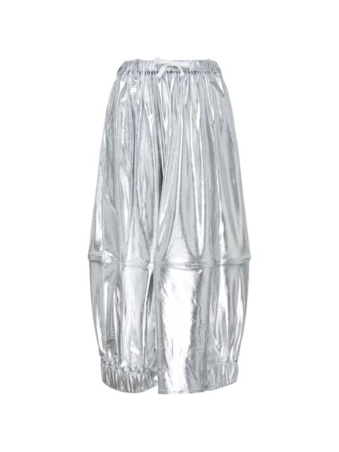 MELITTA BAUMEISTER metallic-effect gathered midi skirt