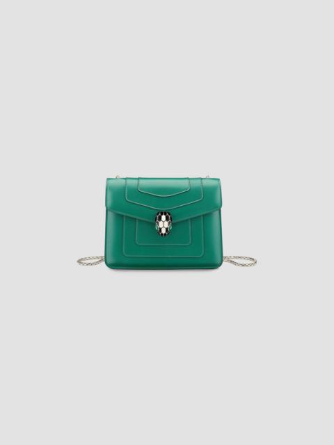 BVLGARI Women's Small Serpenti Leather Crossbody Bag - Emerald Green