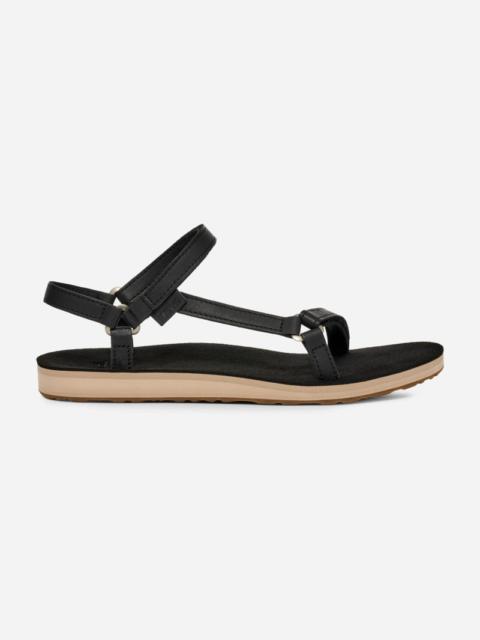 Teva Women's Original Universal Slim Leather Sandal in Black/Tan