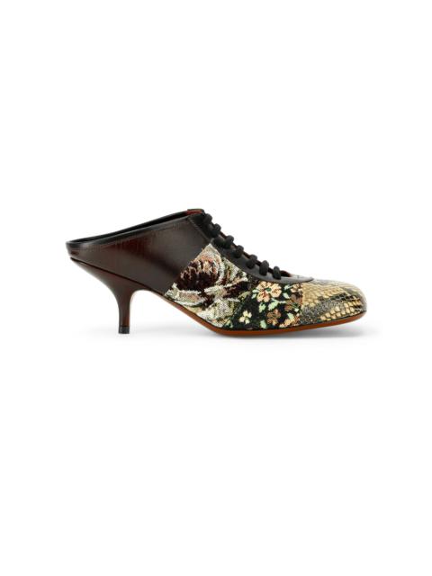 Dries Van Noten Snake-Printed Leather Mules