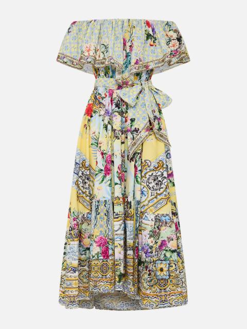 CAMILLA SHOULDER FRILL DRESS