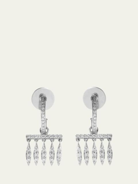 ILEANA MAKRI Grass Dewdrop Earrings in 18K White Gold