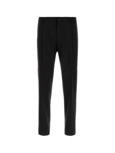 Dolce & Gabbana Black stretch wool pant