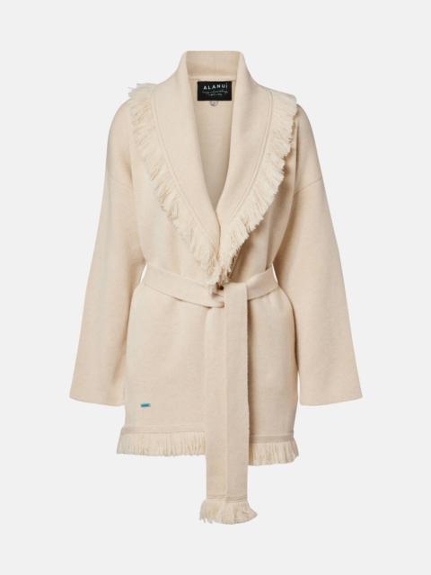 Alanui Finest fringed cashmere and cotton cardigan