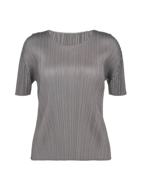 Pleats Please Issey Miyake Short Sleeve Pleated Top