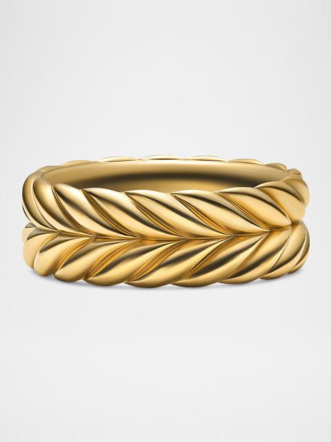 DAVID YURMAN Men's Chevron Band Ring in 18K Gold, 8.5mm