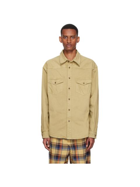 Faith Connexion Khaki Cotton Shirt