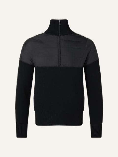 PERFECT MOMENT Merino Wool Half-Zip Quilted Sweater