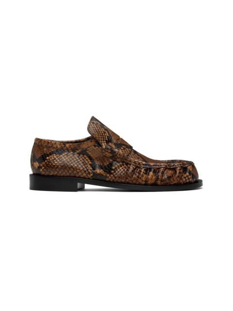 【DRIES VAN NOTEN】SS25 スネーク柄 レザーミュール 送料関税込 Dries Van Noten Leather Loafers | REVERSIBLE