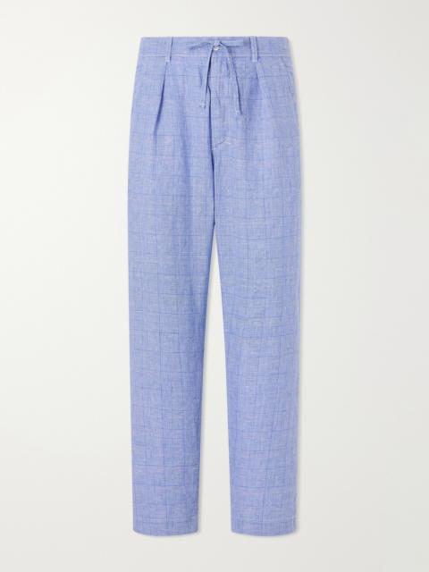 Polo Ralph Lauren Wide-Leg Checked Linen Trousers
