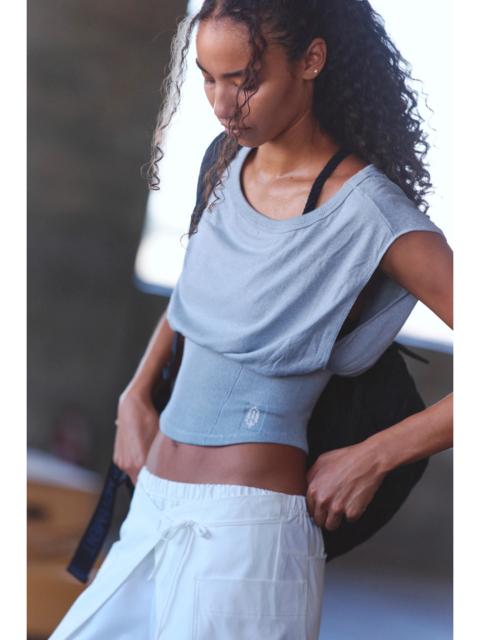 FREE PEOPLE Light Of Day Wool Blend Banded Tee