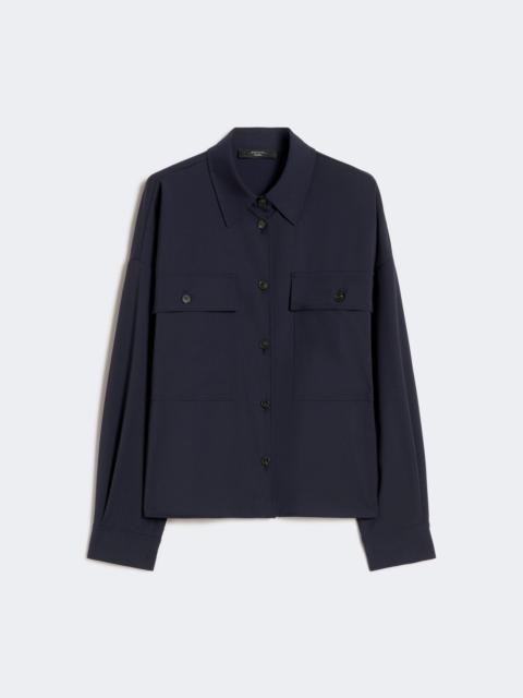 WEEKEND Max Mara Woollen cloth cropped jacket - NAVY