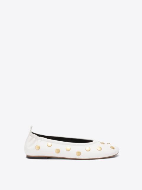 3.1 Phillip Lim ID Stretch Back Ballerina Flat with Studs