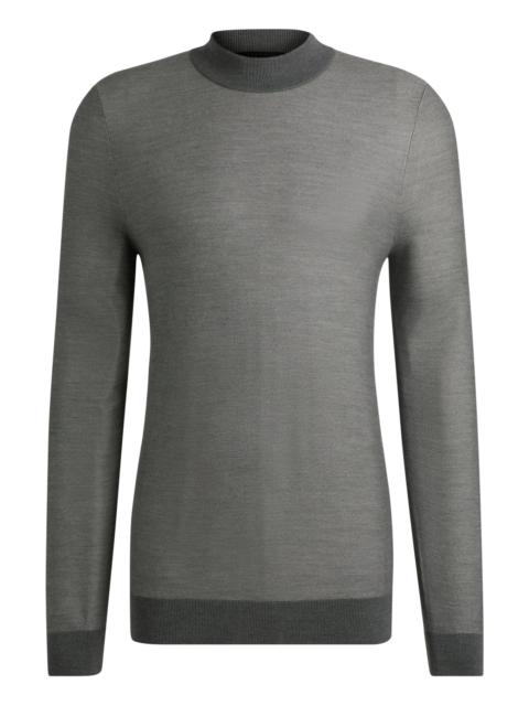 BOSS KNITTED STRUCTURE를 가진 실크 REGULAR-FIT 스위치