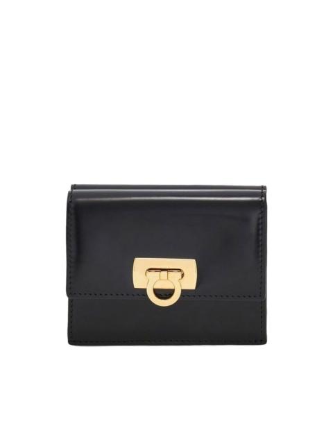 Gancini clasp leather wallet