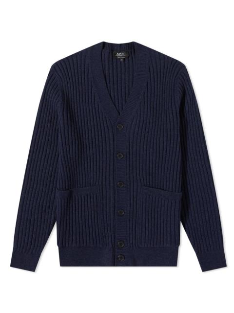 A.P.C. A.P.C Corantin Ribbed Cardigan