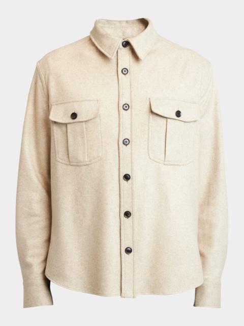 Brioni Men's Cashmere Jersey Overshirt