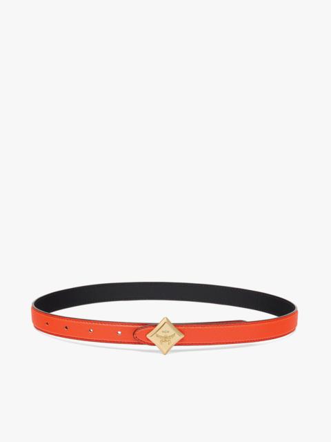 MCM Reversible Diamond Logo Belt in Embossed Leather