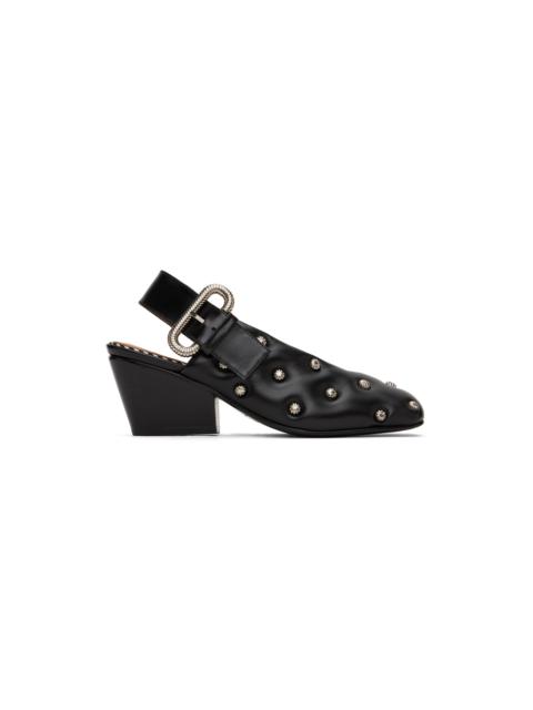 TOGA PULLA SSENSE Exclusive Black Embellished Heels