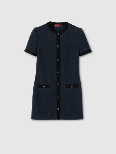 GUCCI Wool textured tweed dress