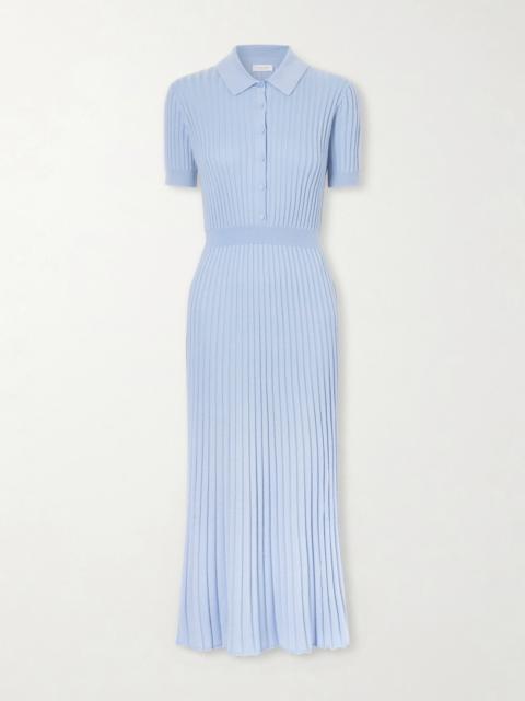 GABRIELA HEARST Amor Ribbed Silk And Cashmere-blend Midi Dress