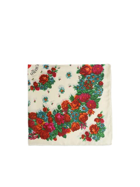 Moschino floral-print silk scarf