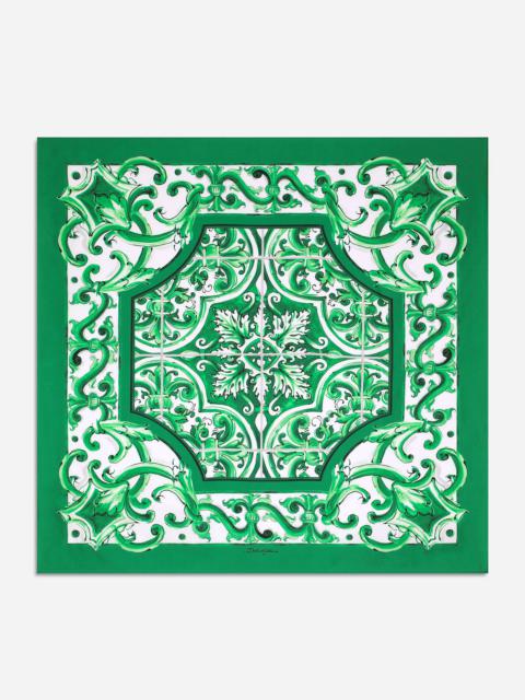 Dolce & Gabbana Majolica-print silk bandanna (70x70)