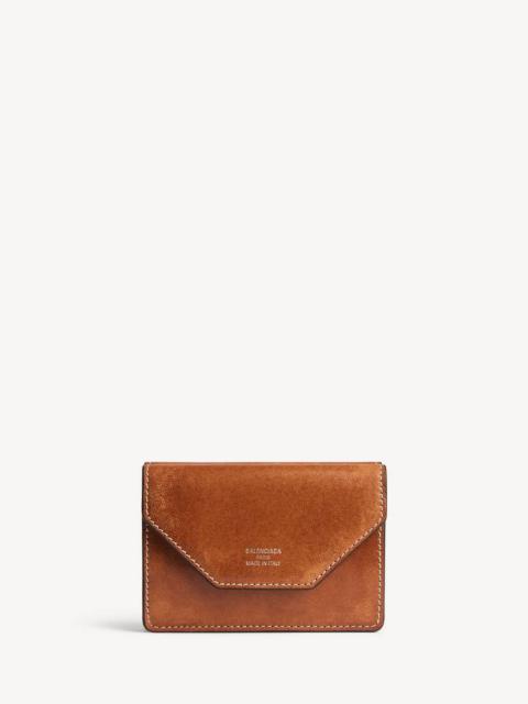 BALENCIAGA Women's Envelope Mini Wallet in Tan Cowboy
