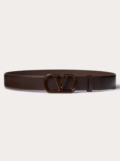 VLOGO SIGNATURE BELT IN SHINY CALFSKIN 30MM