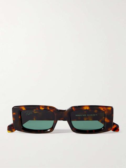 Arthur Square-Frame Tortoiseshell Acetate Sunglasses