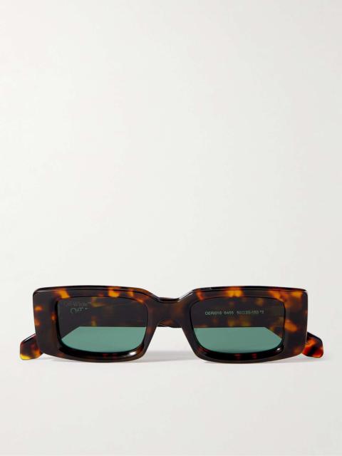 Off-White Arthur Square-Frame Tortoiseshell Acetate Sunglasses