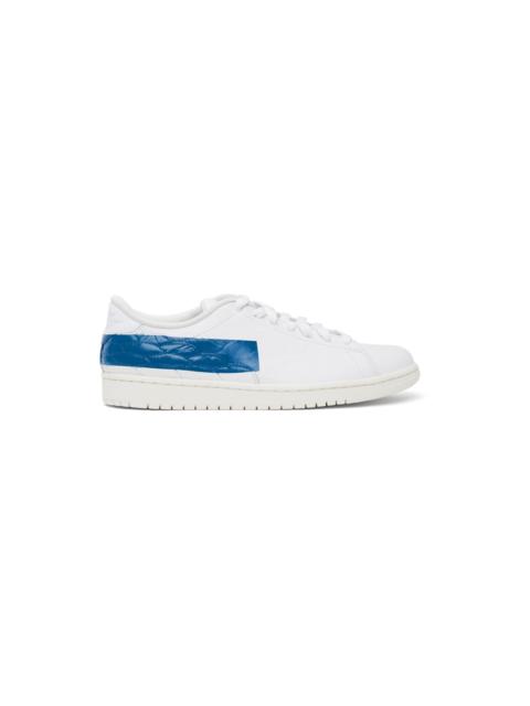 Jordan White & Blue Air Jordan 1 Centre Court Sneakers
